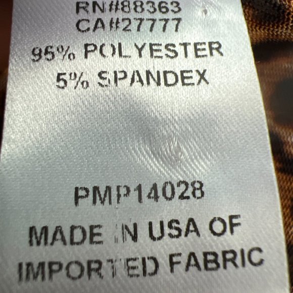 Jordan Taylor NWT Long Sleeve Tunic V-Neck Pullover Leopard Black & Brown Size S - Picture 9 of 10